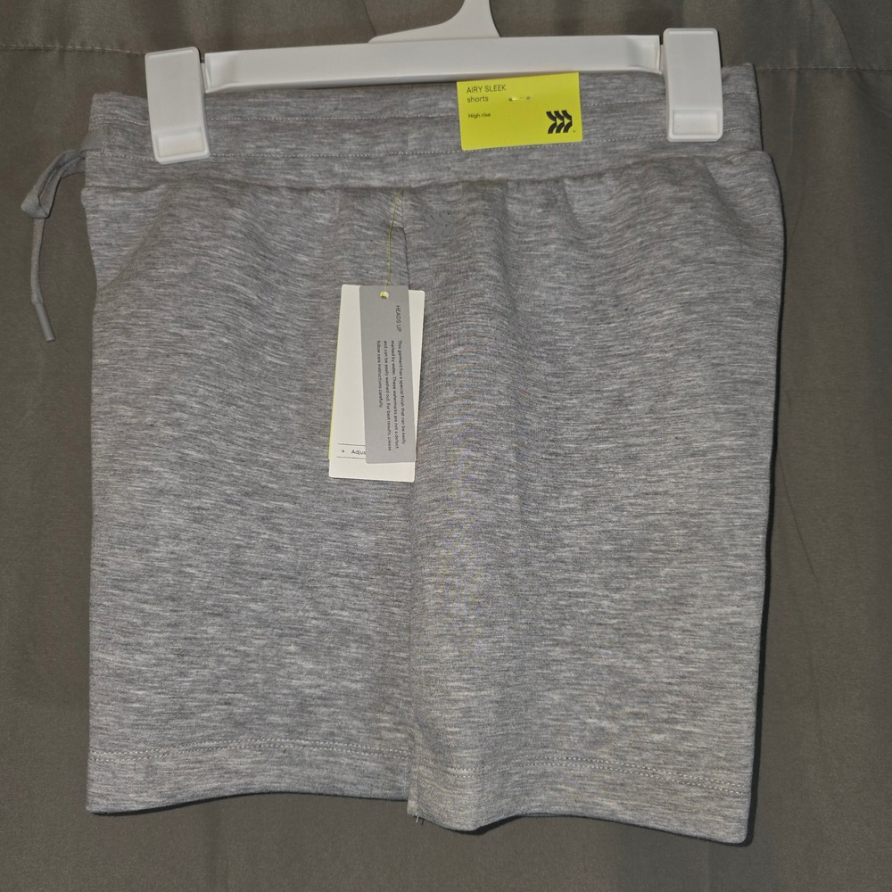 All in Motion Airy Sleek Shorts Heathered Gray High Rise Athletic Size S New